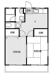 フラッツマキ 2Kの間取図画像