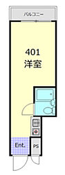 扶桑ハイツ四谷 ワンルームの間取図画像