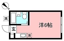 ルポゼ 2階ワンルームの間取り