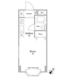 ARKHOUSEF ワンルームの間取図画像