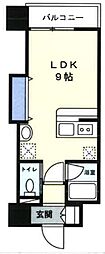 桜WILL 1Kの間取図画像