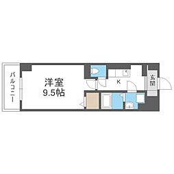 グランドライン 1Kの間取図画像