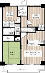 サーパス武蔵浦和第3 3LDKの間取図画像