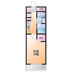 南海線 羽倉崎駅 徒歩10分の賃貸マンション 1階1Kの間取り