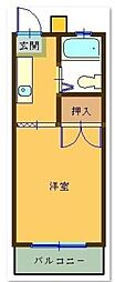 メゾンブリーエ 1Kの間取図画像