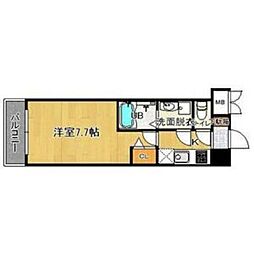 シエテ立花駅前 1Kの間取図画像