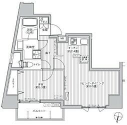 カーサ・ラスク・目白台 1LDKの間取図画像