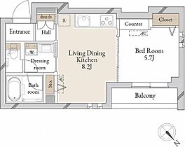 Ｐｌｕｍｅ　Ｒｅｓｉｄｅｎｃｅ　池袋 00205 ｜ 東京都豊島区池袋３丁目22-7（賃貸マンション1LDK・2階・34.70㎡） その2