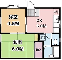 エステートピアタイラ 2DKの間取図画像