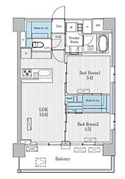 Ｔｅｒｒａ蚕糸の森 7階2LDKの間取り