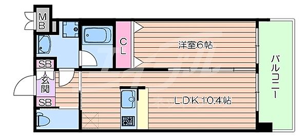 大阪府大阪市福島区鷺洲５丁目(賃貸マンション1LDK・9階・40.02㎡)の写真 その2