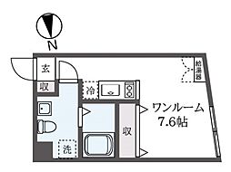 Antelope経堂 ワンルームの間取図画像