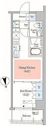 アーバネックス日本橋馬喰町 1DKの間取図画像