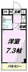 パル京南No.17 2階ワンルームの間取り