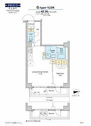 プラウドフラット浅草トレサージュ 1LDKの間取図画像