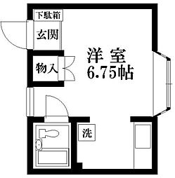 メゾンダイゴ 2階ワンルームの間取り