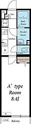 リブリ・プレジャー 1Kの間取図画像