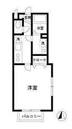 コリヌ・ド・鷺沼 1Kの間取図画像