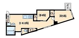 永和第10ビル 2DKの間取図画像