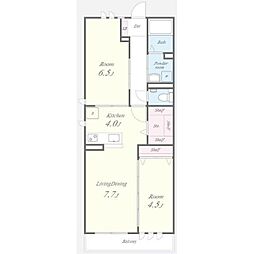 ＥＬＹＭ ＪＯＹ ＩＲＩＦＵＮＥ 2階2LDKの間取り
