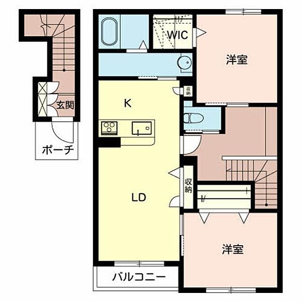 シャーメゾンいろはIII 0205｜兵庫県加古川市尾上町口里(賃貸アパート2LDK・2階・67.00㎡)の写真 その2