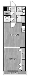 ドエル宇田川 1LDKの間取図画像