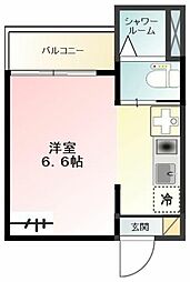 Glanz東日暮里 ワンルームの間取図画像