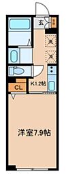 イー・ヴィレッジ常盤台 1Kの間取図画像