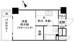 東陽町ハイホームB棟 1Kの間取図画像