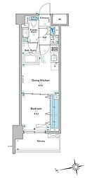 ルフォンプログレ赤羽 1DKの間取図画像