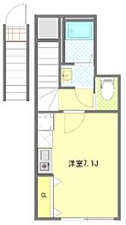 COZY代田橋 2階ワンルームの間取り