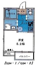 アイアンドーム興野 ワンルームの間取図画像