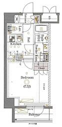 AZEST堀切菖蒲園 1Kの間取図画像