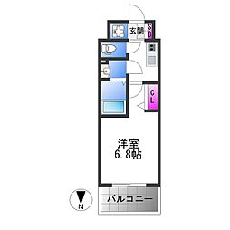 フォーリアライズ大阪ミッテ 13階1Kの間取り