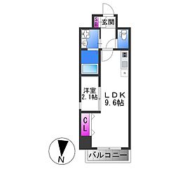 ONLYONE布施 7階1LDKの間取り