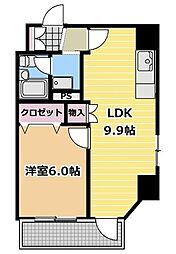 西武池袋線 練馬駅 徒歩8分の賃貸マンション 1階1LDKの間取り