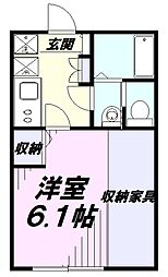 KEIAI RESIDENCE 東村山 1階1Kの間取り
