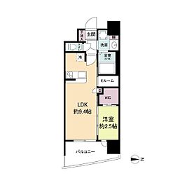 セレニテ難波リアン 1LDKの間取図画像