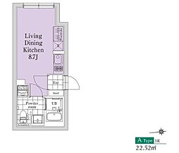 ＴＡＳＵＫＩ杉並高井戸 1階ワンルームの間取り