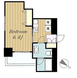 アーバンフラッツ町田 11階1Kの間取り