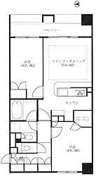 ファミールグラン銀座4丁目 2LDKの間取図画像