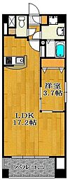 Merveille飯山満 1LDKの間取図画像