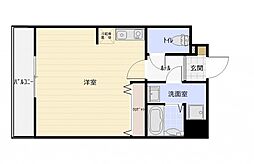 スリーアイランド今宿 ワンルームの間取図画像