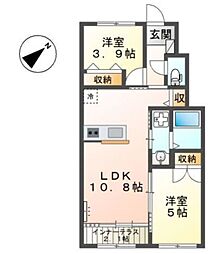 (仮称)新築藤沢打戻アパート 2LDKの間取図画像