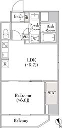 ルミークアン北上野 1LDKの間取図画像