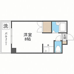 H.B.HOUSE 1Kの間取図画像