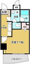 アクアコートK 1Kの間取図画像