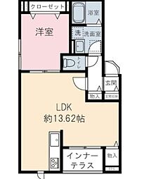 ハイドレンジア 1LDKの間取図画像