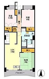 アーバンクレスト 1階3LDKの間取り