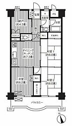 フジマンション第2 3SDKの間取図画像